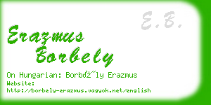 erazmus borbely business card